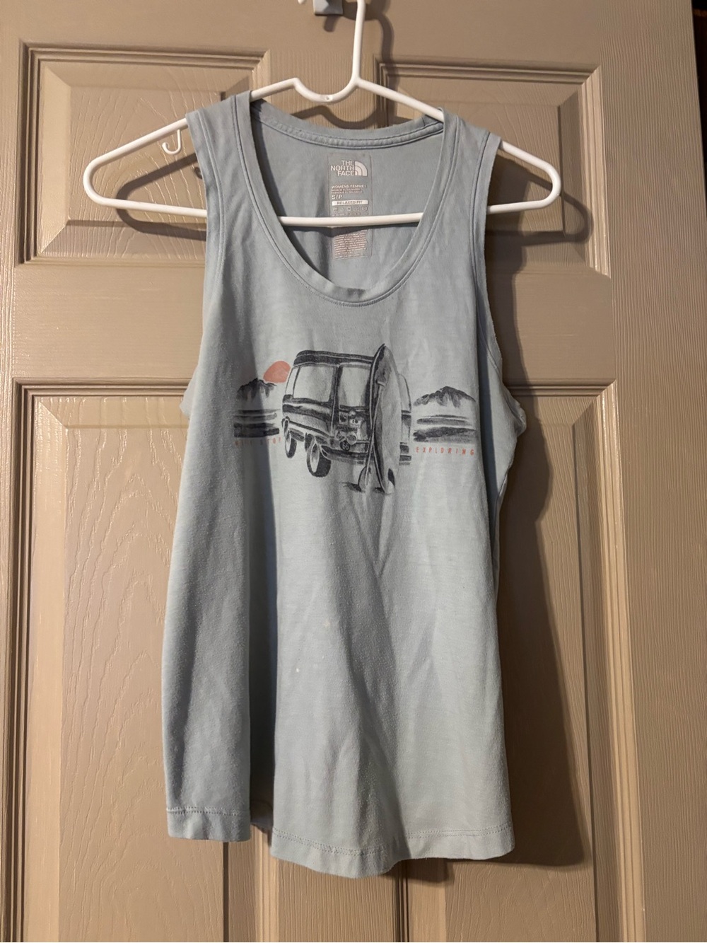 The North Face Pale Blue Surf Van Graphic Tank